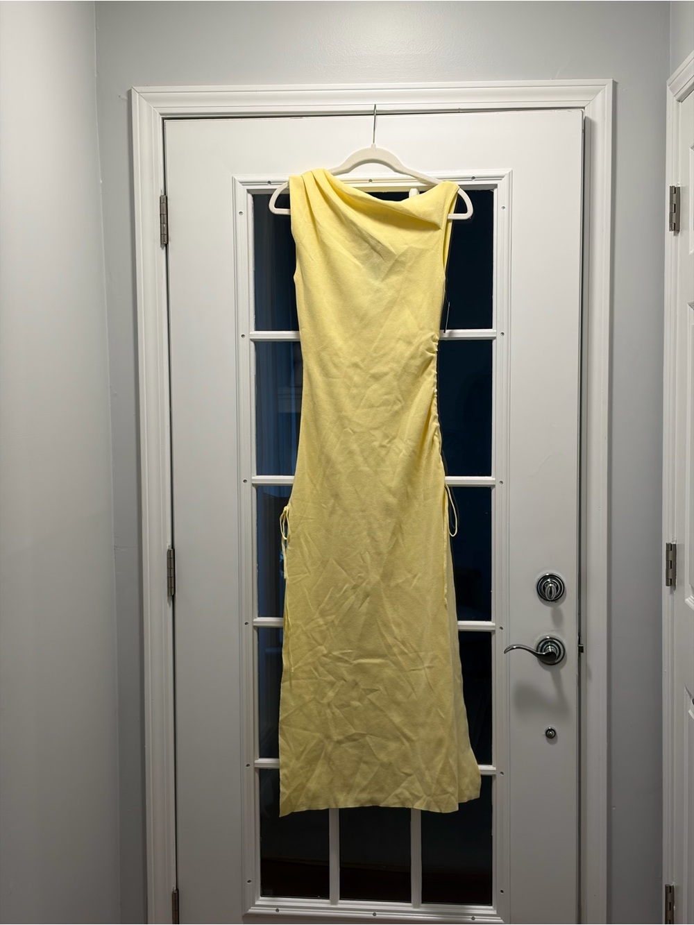 Lioness Pale Yellow Sleeveless Maxi Dress with Side Ties
